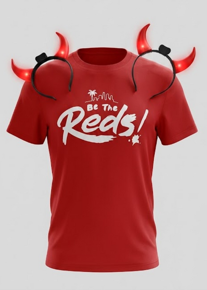 BE THE REDS! 🔴 Bundle Set — T-Shirt + LED Devil Horns